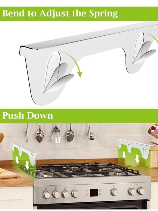 Other - Stove/Counter Gap Covers Stainless Steel, Silver 23.4"L, 0.74" W) NEW!
